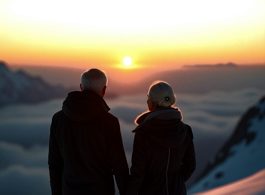 Família olhando o horizonte